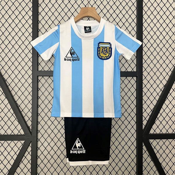 Camiseta Argentina Primera Equipación Retro Niño 1986